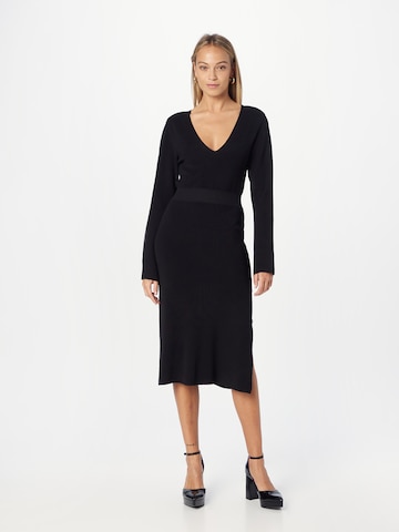 Gina Tricot Knitted dress 'Anja' in Black: front