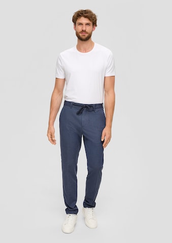 Coupe slim Pantalon s.Oliver BLACK LABEL en bleu