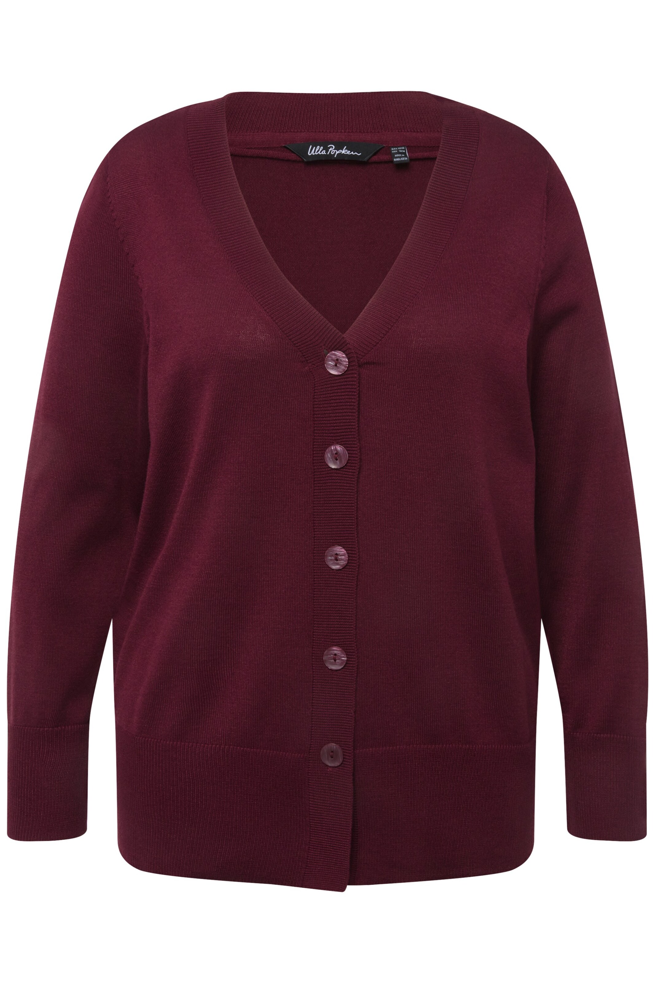 Ulla Popken Strickjacke in Rot: Vorderseite