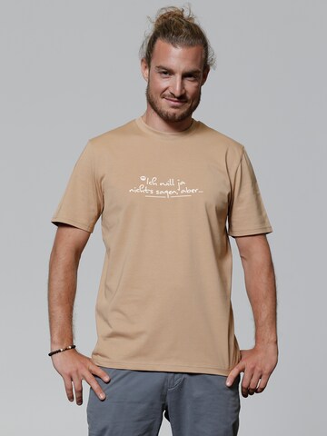 T-Shirt 'Ich Will Ja Nichts Sagen Aber' Watapparel en beige : devant