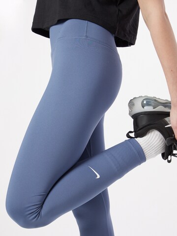 NIKE Skinny Sporthose 'One' in Blau