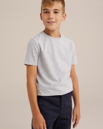 WE Fashion Тениска в сиво: отпред