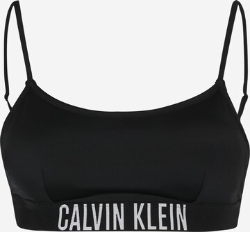 Calvin Klein Swimwear Normalny krój Góra bikini 'Intense power' w kolorze czarny: przód