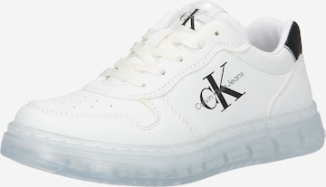 Calvin Klein Jeans Sneakers in White: front