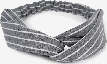 styleBREAKER Haarschmuck 'Haarband mit Streifen Muster und Twist Knoten' in Schwarz: Vorderseite
