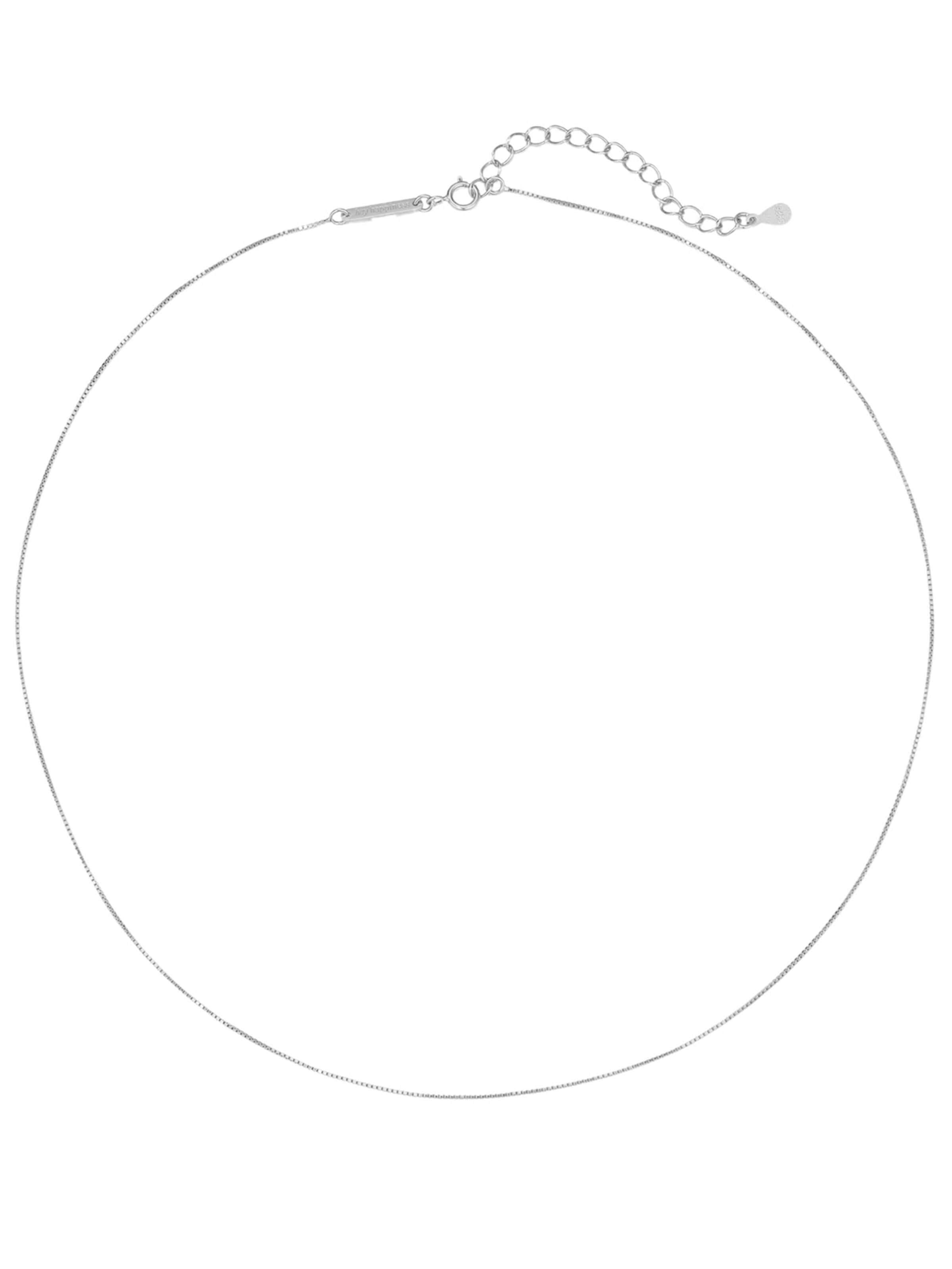 Hey Happiness Ketting 'Box' in Zilver