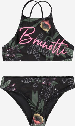 Brunotti Kids High neck Athletic Swimwear 'Camellia' in Black: front