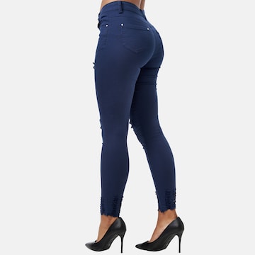 Coupe slim Jean Elara en bleu