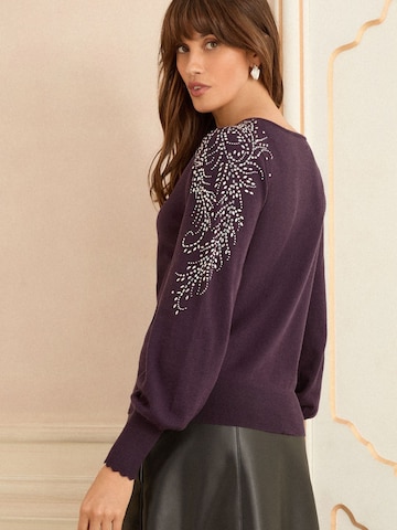 love & roses Свитер в Лиловый