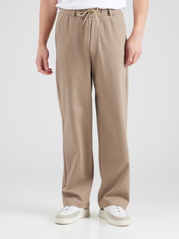JACK & JONES Loose fit Trousers in Beige: front
