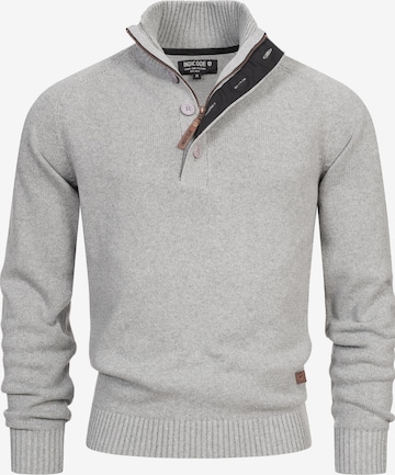INDICODE JEANS Sweater ' INIsalu ' in Grey: front