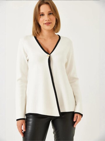 Bianco Lucci Gebreid vest in Wit