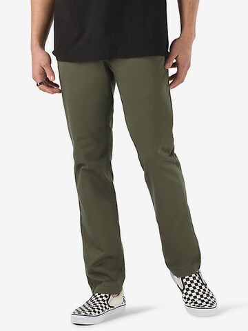 Coupe slim Pantalon chino 'Authentic' VANS en vert : devant