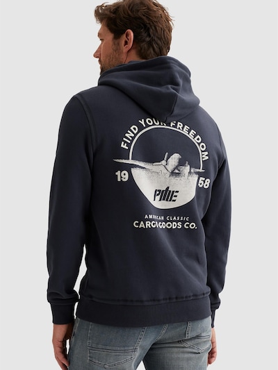 PME Legend Sweatshirt 'Hoodie with back artwork' in S in Smoke blue, Item view