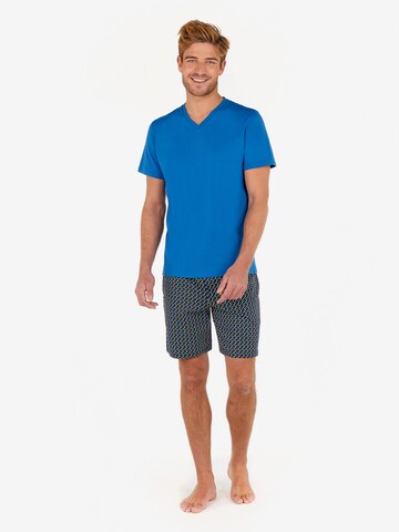 HOM Short Pajamas ' Cavalaire ' in Blue