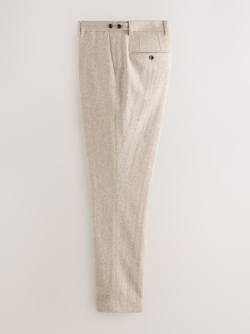 Coupe slim Pantalon à plis Next en gris