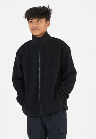 Les'Arcs Fleece jas 'Roke' in Zwart: voorkant