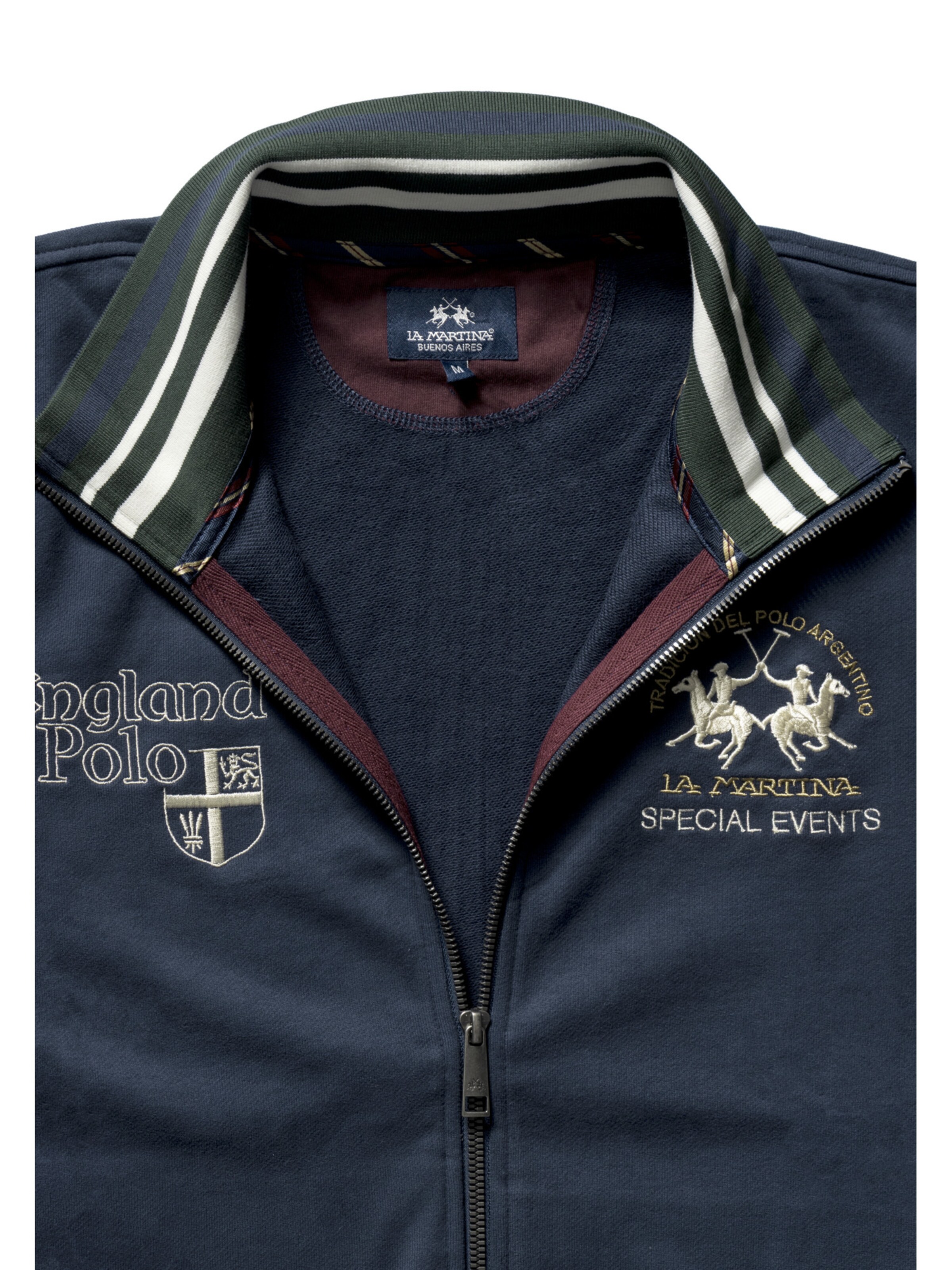 La Martina Sweatvest ' MBF304 ' in Blauw