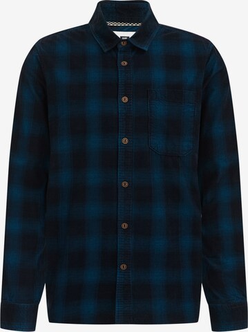 WE Fashion Regular fit Button Up Shirt in Blue: front