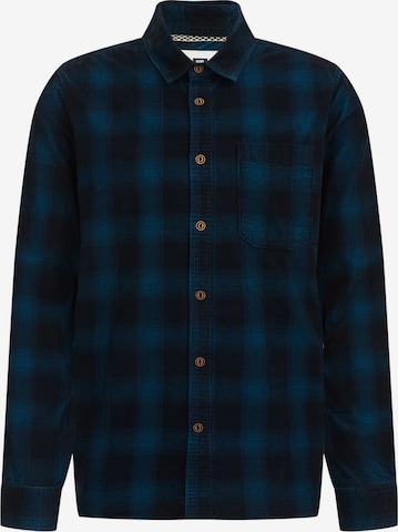 WE Fashion Regular fit Button Up Shirt in Blue: front