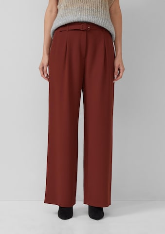 Loosefit Pantalon à pince s.Oliver en rouge
