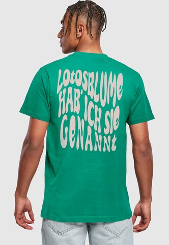 Maglietta 'Die Flippers - Lotosblume' di Merchcode in verde: frontale