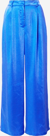 ABOUT YOU x Emili Sindlev Wide leg Pleat-Front Pants 'Elva' in Blue: front