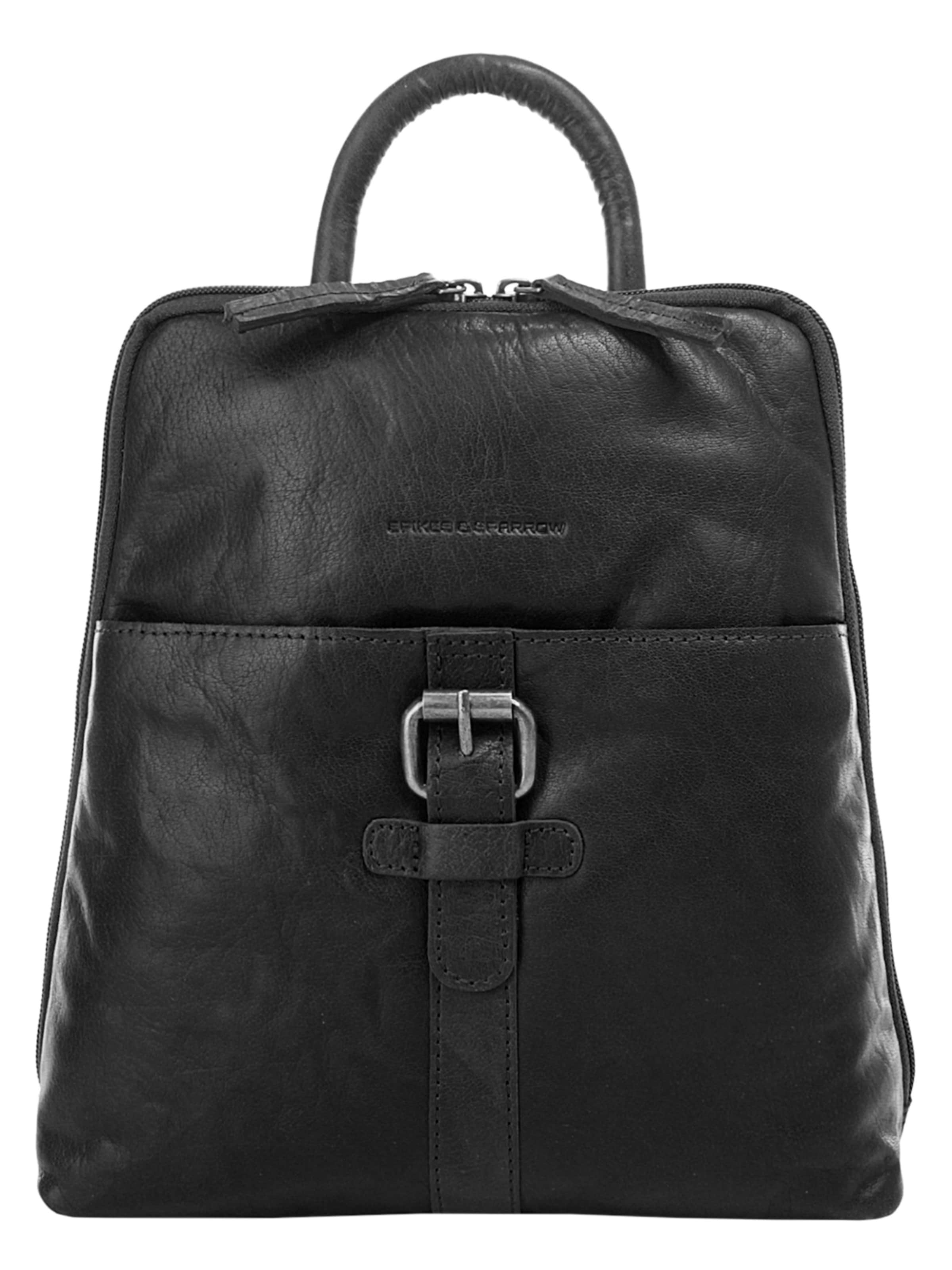 Spikes & Sparrow Rucksack‌‌‌‌‌‌ in Schwarz: Vorderseite