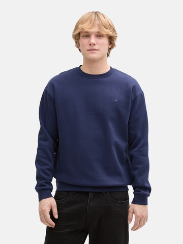 TOM TAILOR DENIM Sweatshirt in Blauw: voorkant