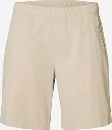 SELECTED Regular Trousers 'SLHHarvey' in Beige: front
