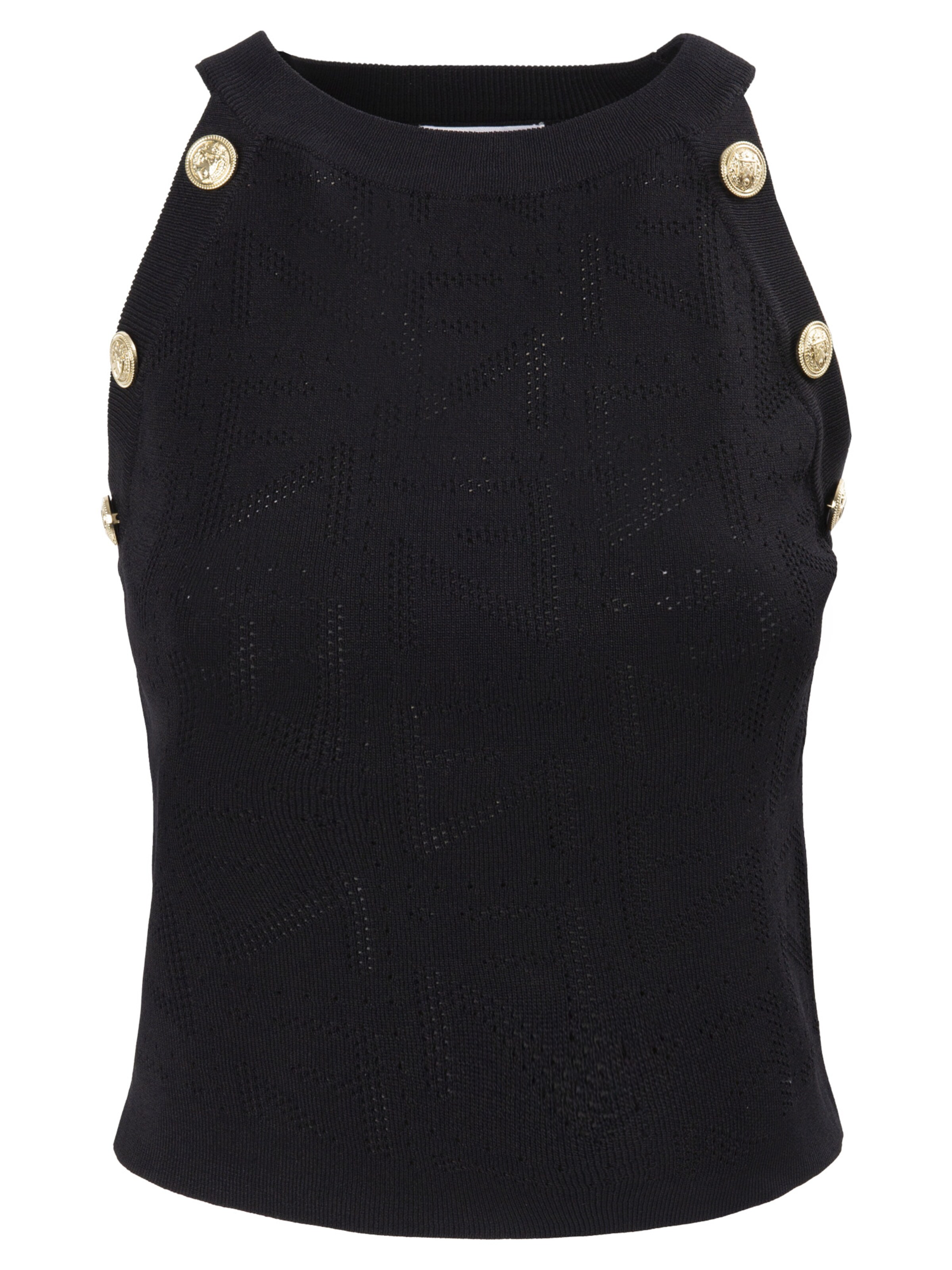 Influencer Knitted top in Black: front