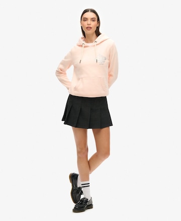 Sweat-shirt Superdry en rose : devant