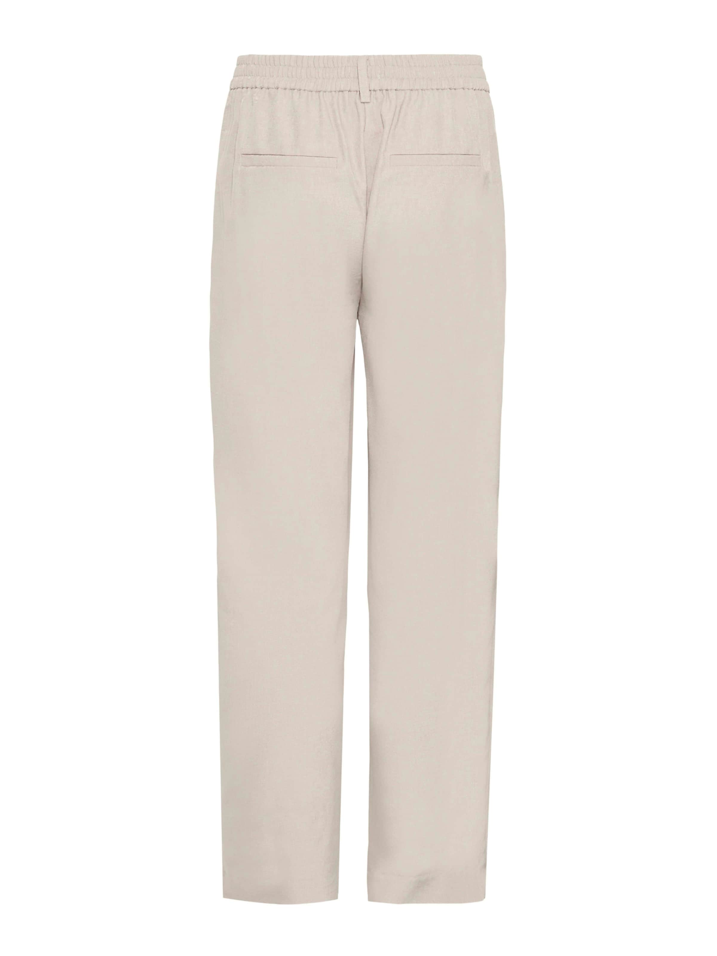 ICHI Regular Pleated Pants 'IHFAVA' in Beige