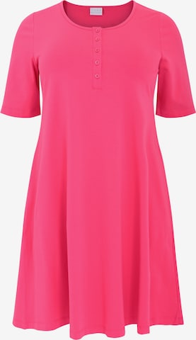 Yoek Dress in Pink: front