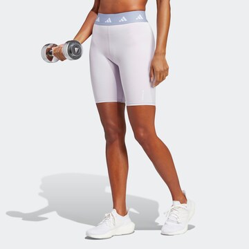 ADIDAS PERFORMANCE Skinny Sportshorts 'Techfit Bike' in Lila: predná strana