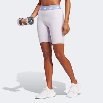 ADIDAS PERFORMANCE Skinny Sportshorts 'Techfit Bike' in Lila: predná strana