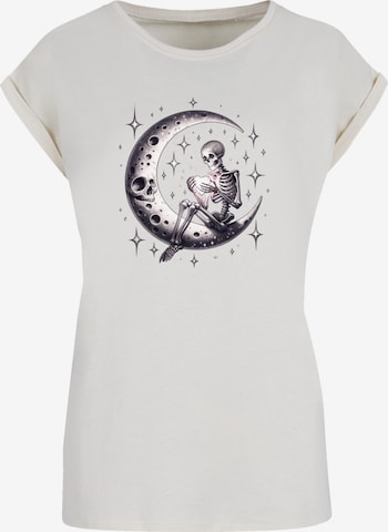 T-shirt 'Gothic Valentinstag Skelett Mond' F4NT4STIC en beige : devant