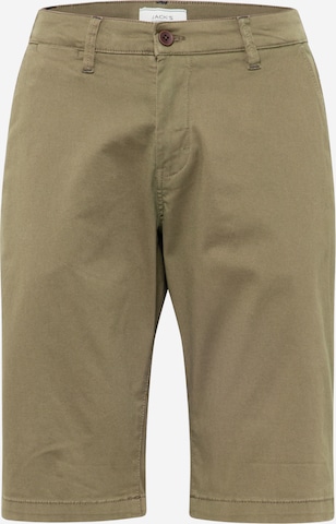 Jack's Štandardný strih Chino nohavice - Zelená: predná strana