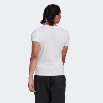 ADIDAS TERREX Skinny Fit Функционална тениска в бяло