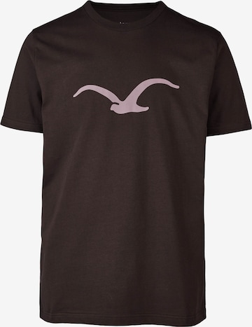 Maglietta 'Mowe' di Cleptomanicx in marrone: frontale