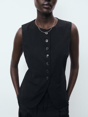 MANGO Suit vest 'GRETA' in Black: front