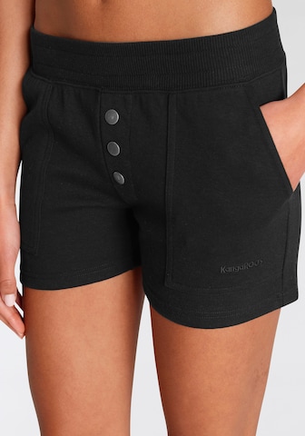 KangaROOS Skinny Short Pajama Set in Black