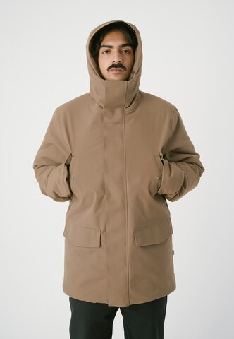 Cleptomanicx Winter Parka 'Reset' in Brown