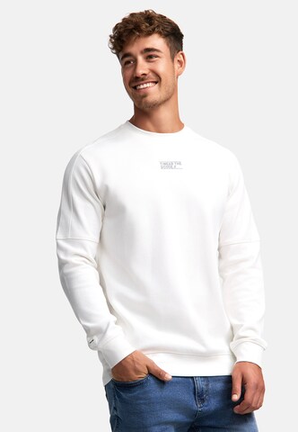 INDICODE JEANS Sweatshirt 'INCliver' in Wit: voorkant