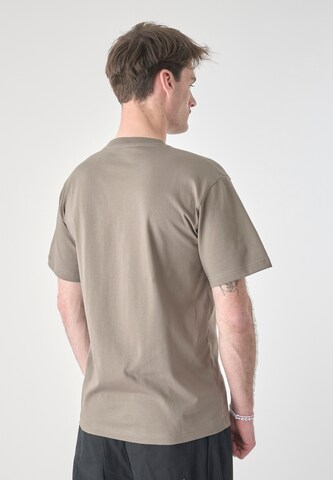 Cleptomanicx T-Shirt 'Classic Tee Painters' in Braun