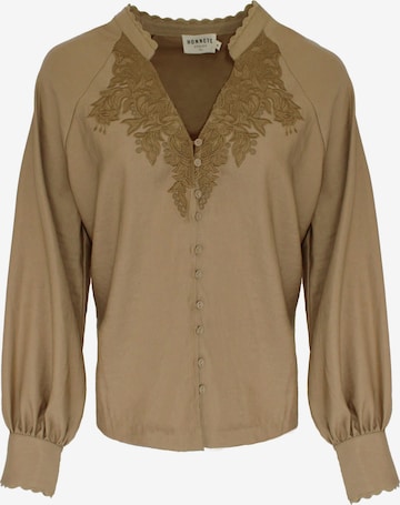 Honnête Atelier Blouse 'Cloe' in Goud: voorkant