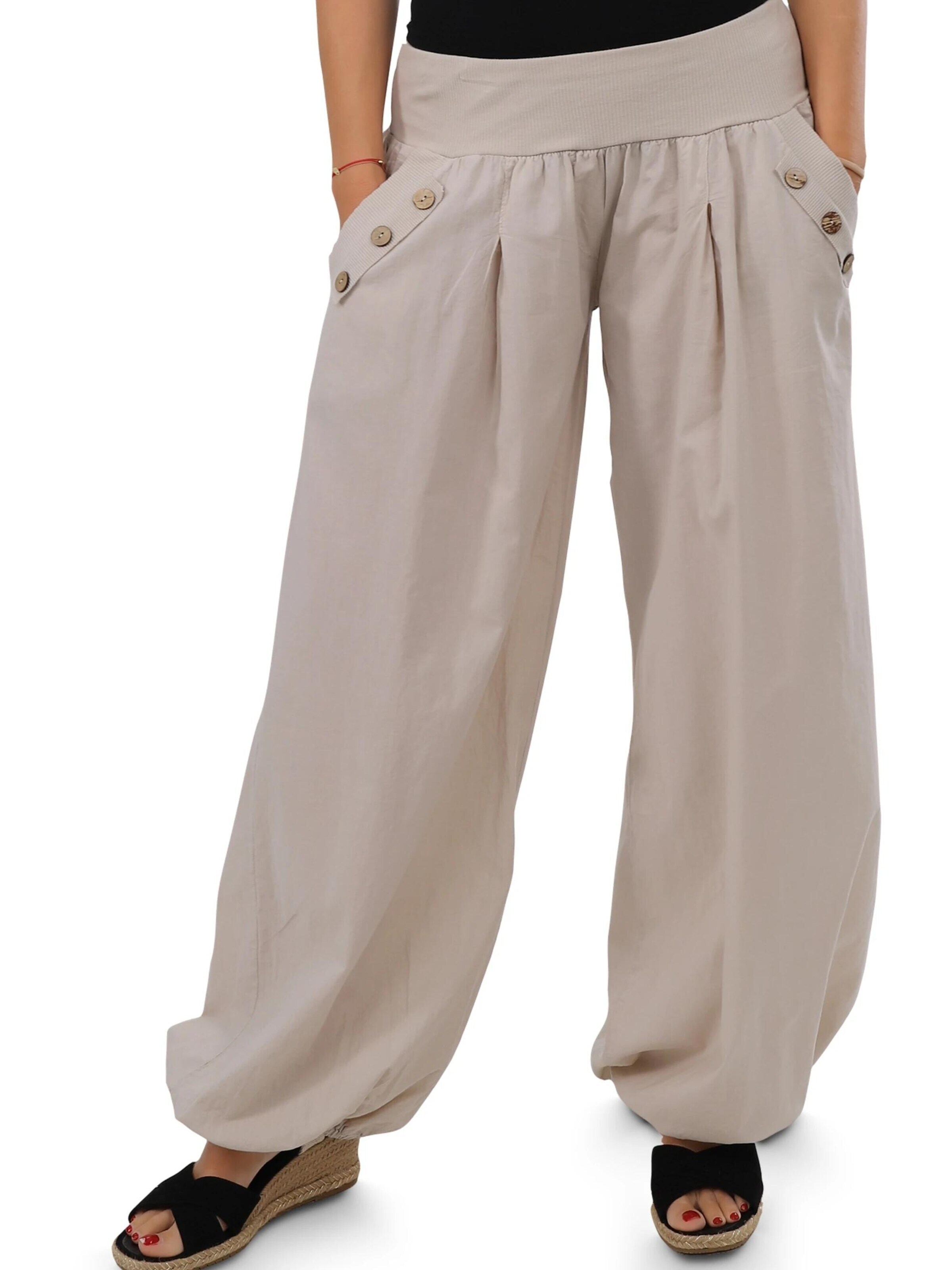 malito more than fashion Loose fit Harem Pants in Beige