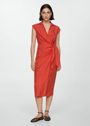 MANGO Shirt Dress 'Anna' in Red: front