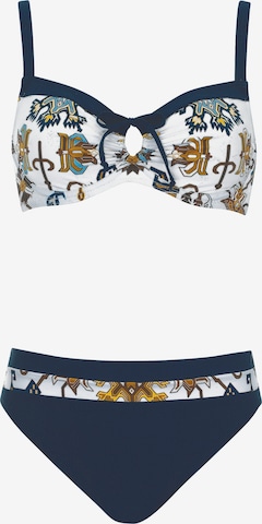 Bustier Bikini SUNFLAIR en bleu : devant
