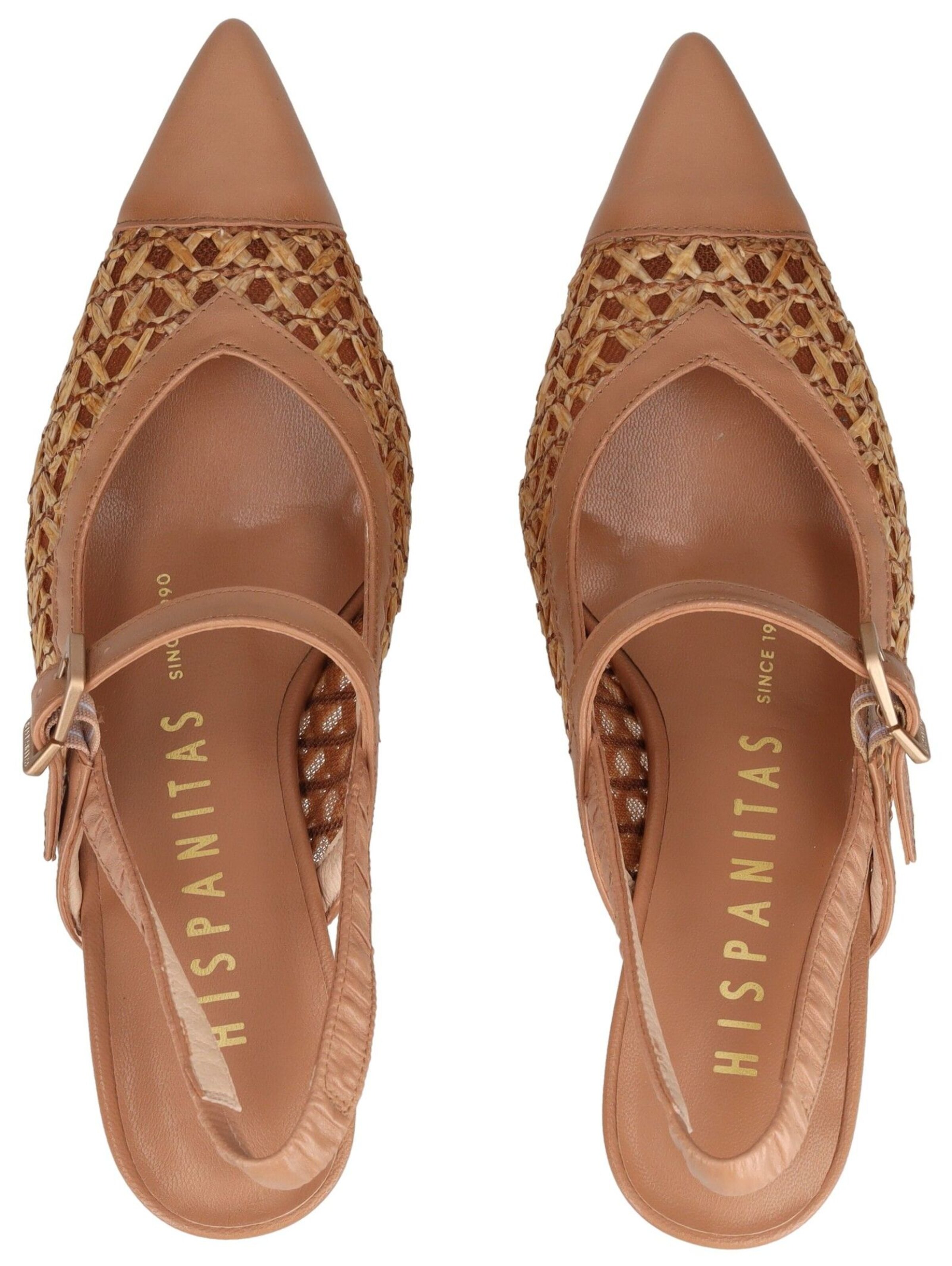 Escarpins à bride arrière Hispanitas en marron